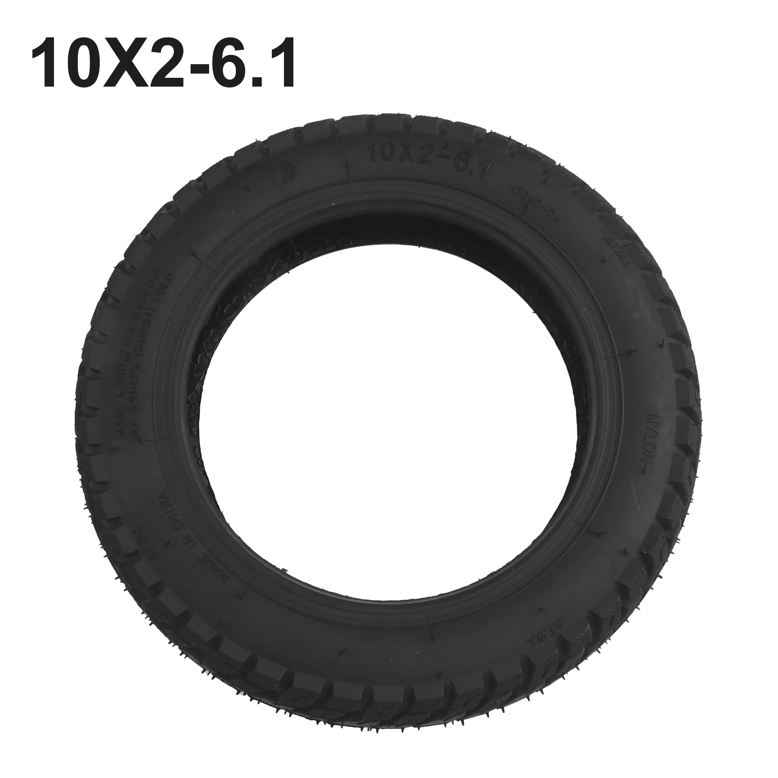 

10 Inch 10x2-6.1 Tubeless Tyre Thickened Off-Road Tire Electric Scooter Refit Off-road Tubeless Tire Rubber Excellent Replacemen