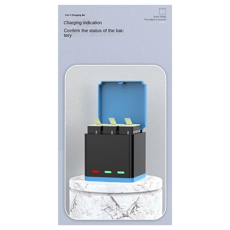 ABKI-Sheingka для экшн-камеры Gopro Hero 11 10, чехол для зарядки аккумулятора, комплект чехла для хранения зарядного устройства