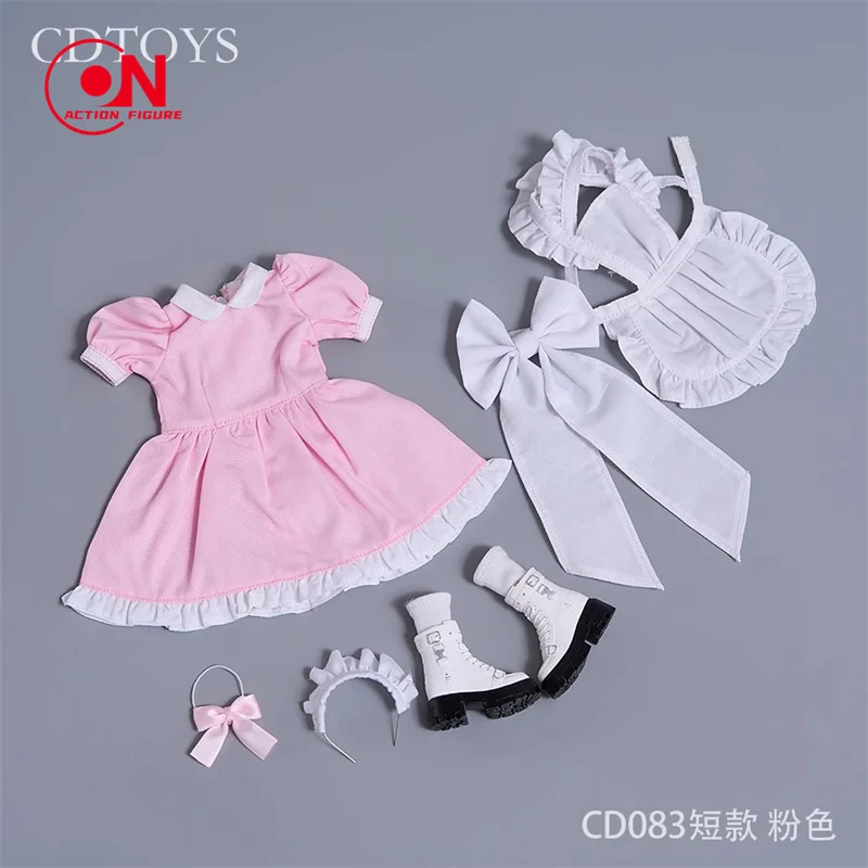 cdtoys cd083 1/6 مقياس لطيف فستان خادمة أحذية الجوارب الملابس ملحق نموذج يناسب 12 "أنثى الجندي عمل الشكل دمى الجسم