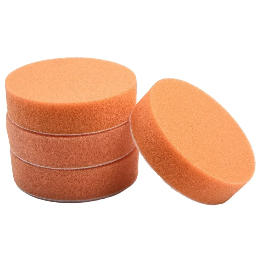 Flat Sponge Polishing Buffer Pad 100mm 4inch 4pcs Auto Care Buffing Pads Car Buffing Pads Foam Sponge Waxing Pad