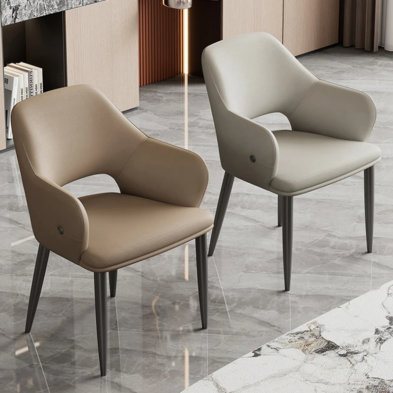 Factory Direct Modern Durable Single Sofa 2025 New Arrival Backrest Chair Cat Scratch Leather + Stainless Steel Legs Chair