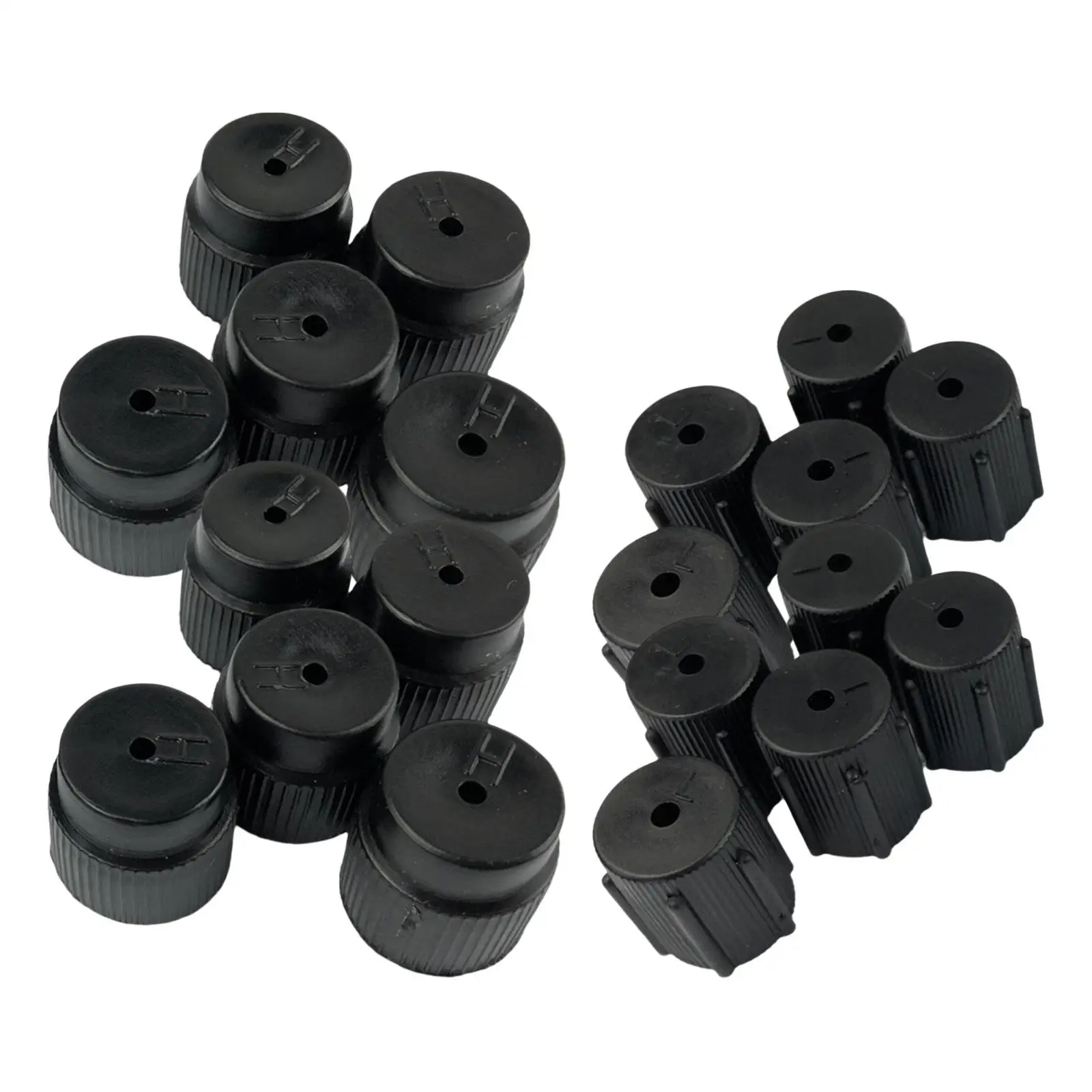 Auto Air Conditioning Service Caps Set PP Charging Port Leak Repair Kit AC System Accessories for Most Cars
