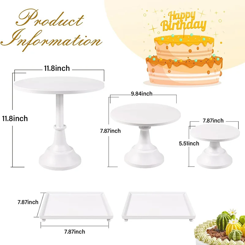 New Arrival Buffet Column Stand Plinth Riser Dessert Cake Candy Food Gift Decoration Holder Wedding Birthday Baptism Party Props