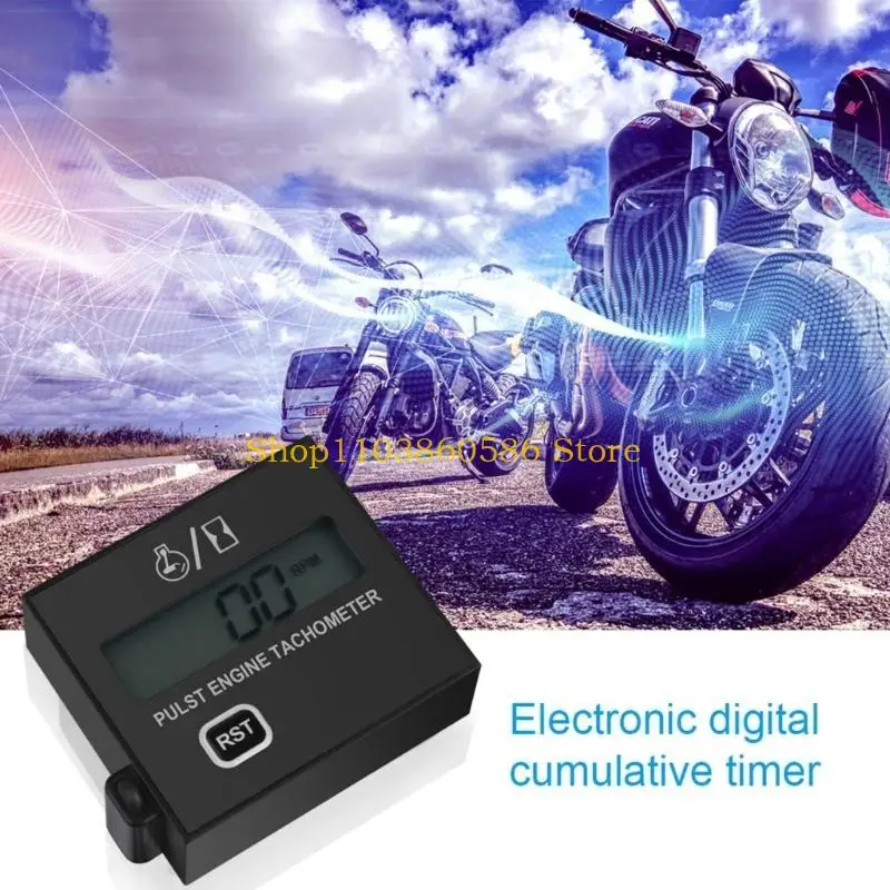 242A Go Kart Digital Tachometer Hour Meter with RPM Recall 2 & 4 Stroke Engine view 2