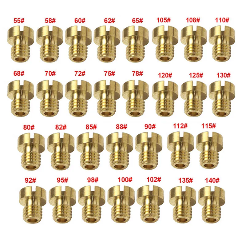 10/5pcs Carburetor Main Jet 5mm M5 Thread 5x0.75 for Dellorto SHA PHBG NC PHVA AD/DS Racing Carb JNC Injector Nozzle Size