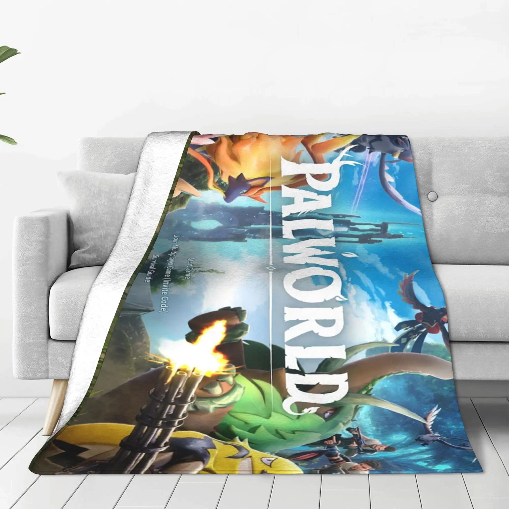 Palworld-Manta para amantes de los juegos, manta portátil de franela para sofá, para el hogar, dormitorio, al aire libre, colcha