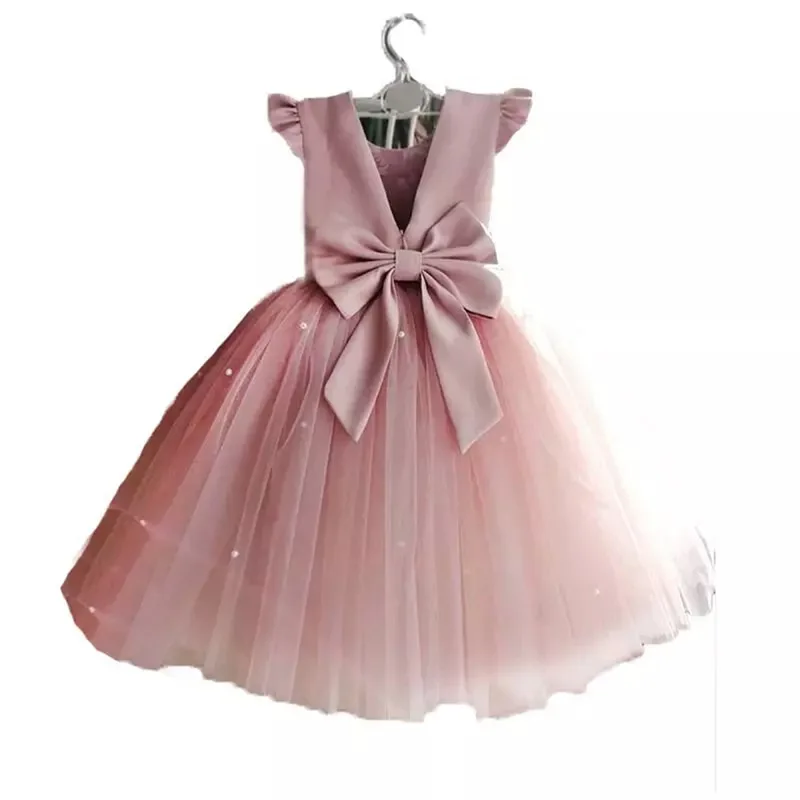 

Girls' Formal Dress2025New Puffy Tulle Princess Dress Flower Girl Evening Gown Girl's Birthday Performance Dress