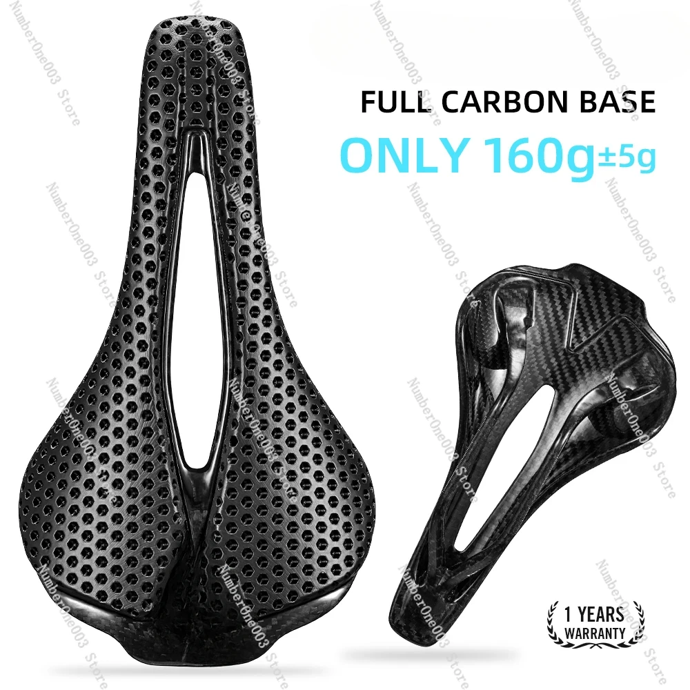 

3D Printed Bicycle Saddle Ultralight 120g Carbon Saddle 250x140mm Bike Seating for MTB Gravel Road Bike Seat Cycling Parts