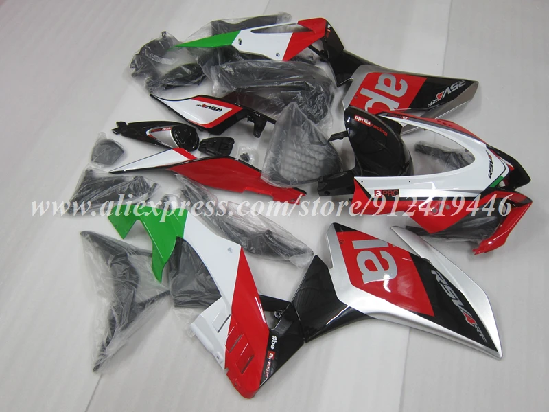 4Gifts New ABS Whole Fairings Kit Fit For Aprilia RSV4 1000 2016 2017 2018 2019 16 17 18 19 Bodywork Set Red Green