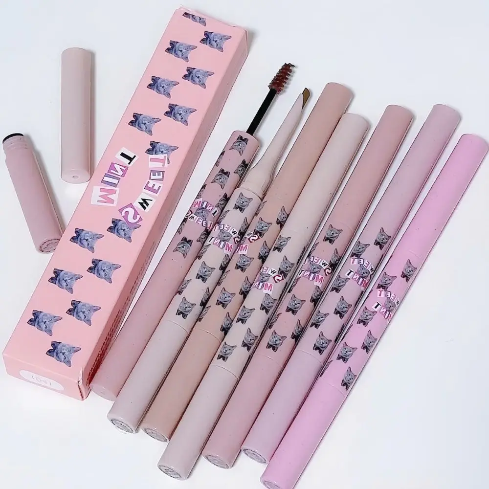 Wild Eyebrows Double Head Eyebrow Pen Natural Quick-drying Razor Shape Brow Pencil Sweatproof Long Lasting 3D Eyebrow Pen
