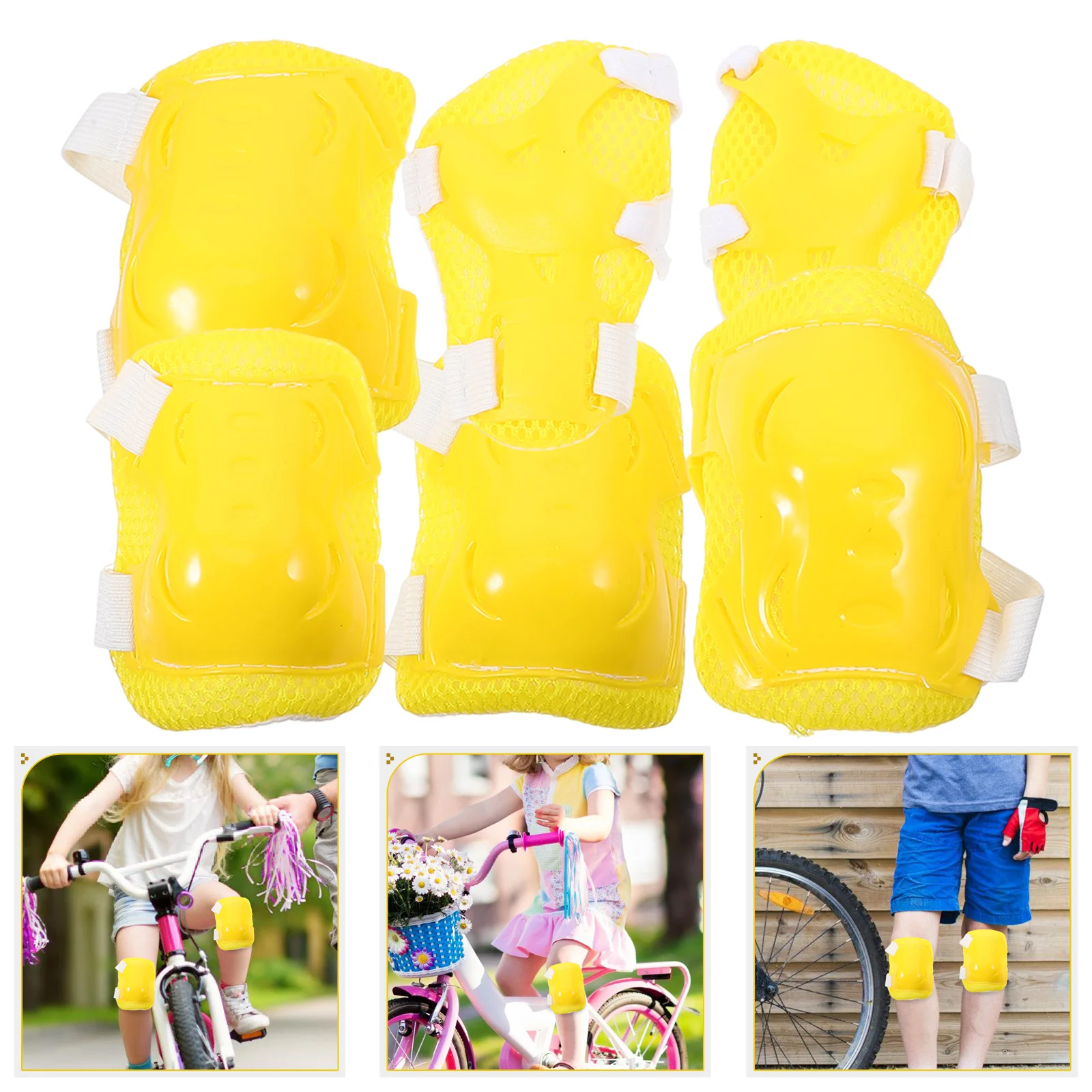 6 Pcs/1 Elbow Pads Child Sports Motorcycle Knee Guards Skateboard Protective Gear