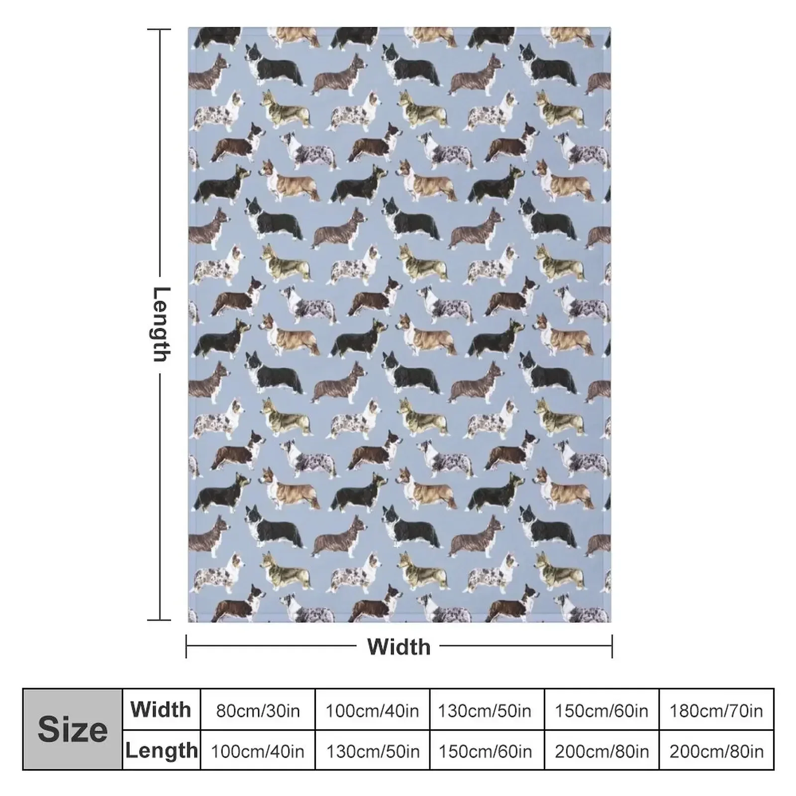 Here I Go 'Agan On My Own - Welsh Cardigan Corgi Dog Pattern Throw Blanket Soft Plush Plaid Thermal Loose Luxury Blankets