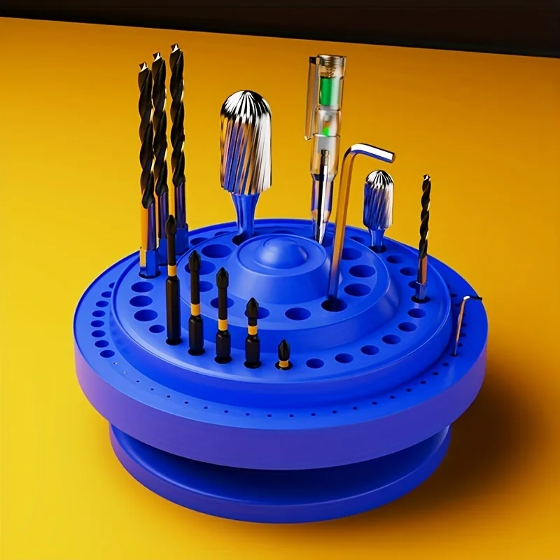 Quick Release Multi Size Bit Holder Adapter， 1/4” & 7/16” Hex Shank for Rotary Drill Screwdriver， Organizer Case
