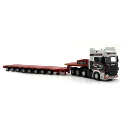 1:76 Scale Diecast Alloy Scania Multi-axle Low Load Trailer Toys Cars Model Classic Nostalgia Adult Souvenir Gift Static Display