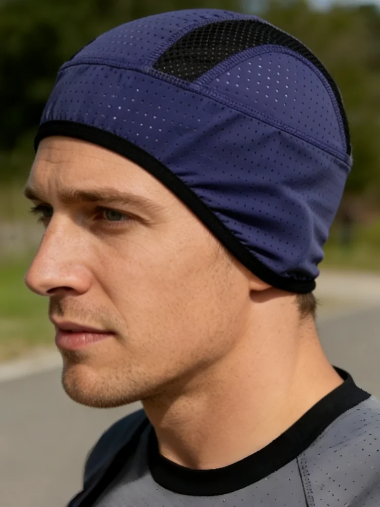 AliExpress NONE Ice Silk Cycling Cap Sunscreen Sports Cap Summer Lightweight Quick-Drying Cycling Cap Cycling Mask Breathable Mesh Skull Cap