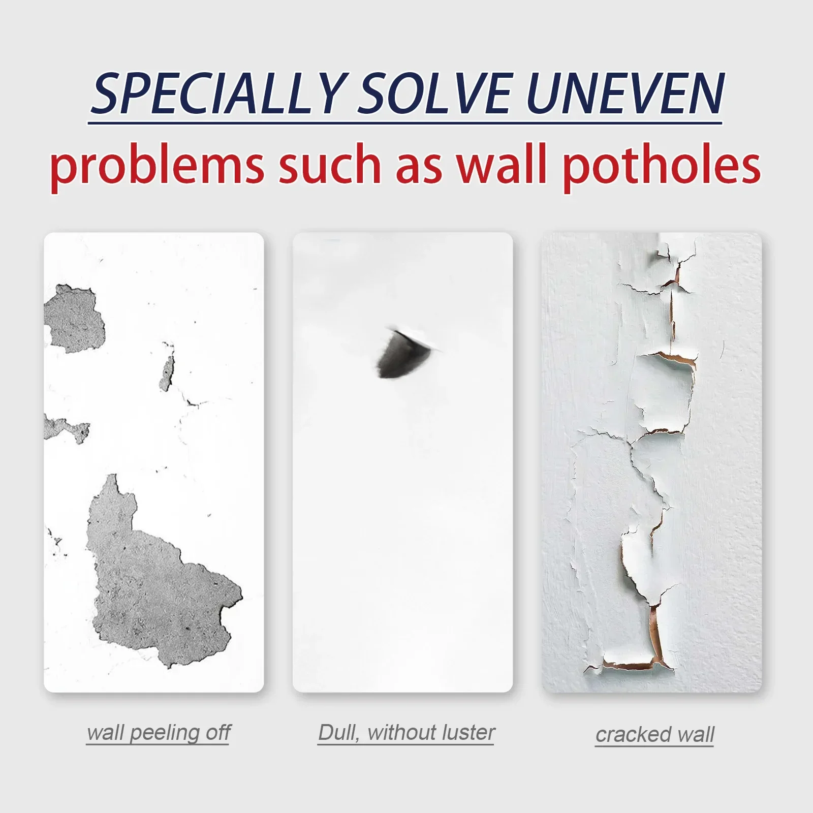 Waterproof White Wall Repair Paste, Crack-Proof, Mildew Spots and Fillings, Renovation