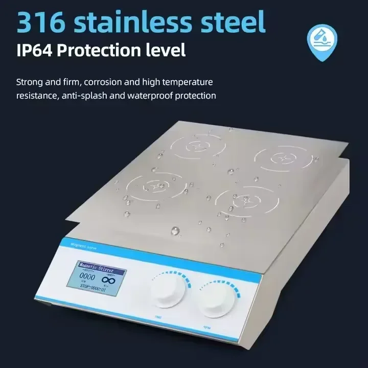 

Hot Sale 4-Position Digital Magnetic Stirrer Mixer Lab Stainless Steel Mixer Perfume Multi Position Magnetic Stirrer Laboratory