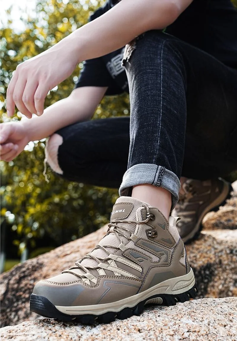 

Спортивные альпинистские походные ботинки, Нескользящие водонепроницаемые кроссовки для ходьбы и бега, новые женские и мужские походные туфли для треккинга на открытом воздухе