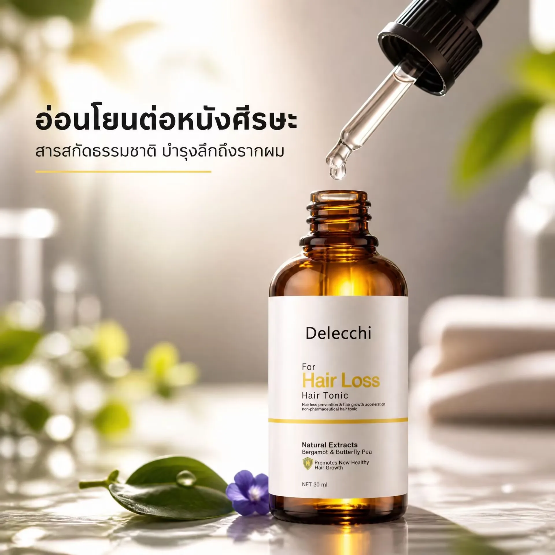 DelecchiTK Hair Essence Moisturizes Scalp and Nourishes Hair Strands 30ml Treatment for Men & Women