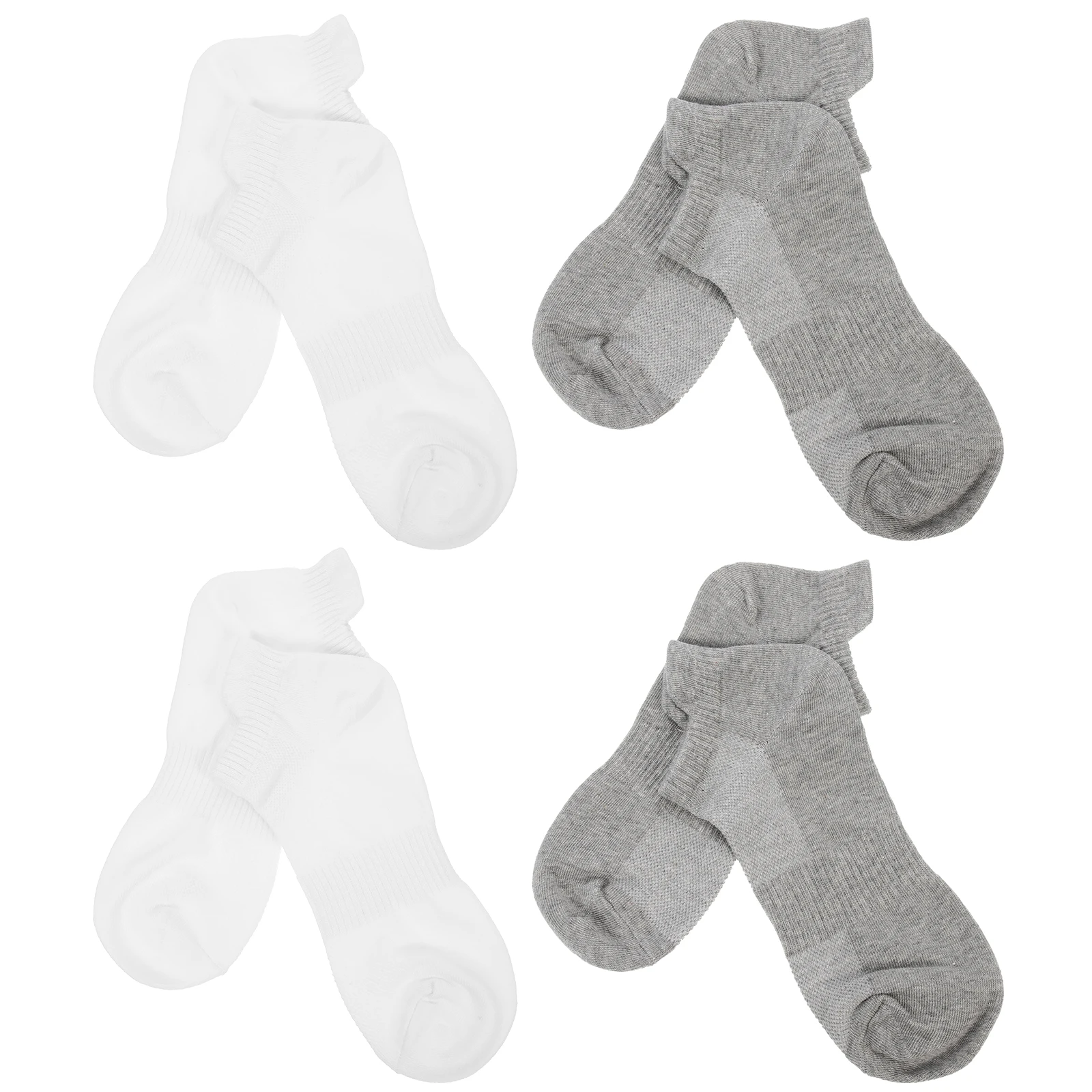 

4Pairs CombedCottonSocks UnisexAllSeason ThinCycling AthleticMensWomens FitAnkle SportsDaily Use FootCareTools