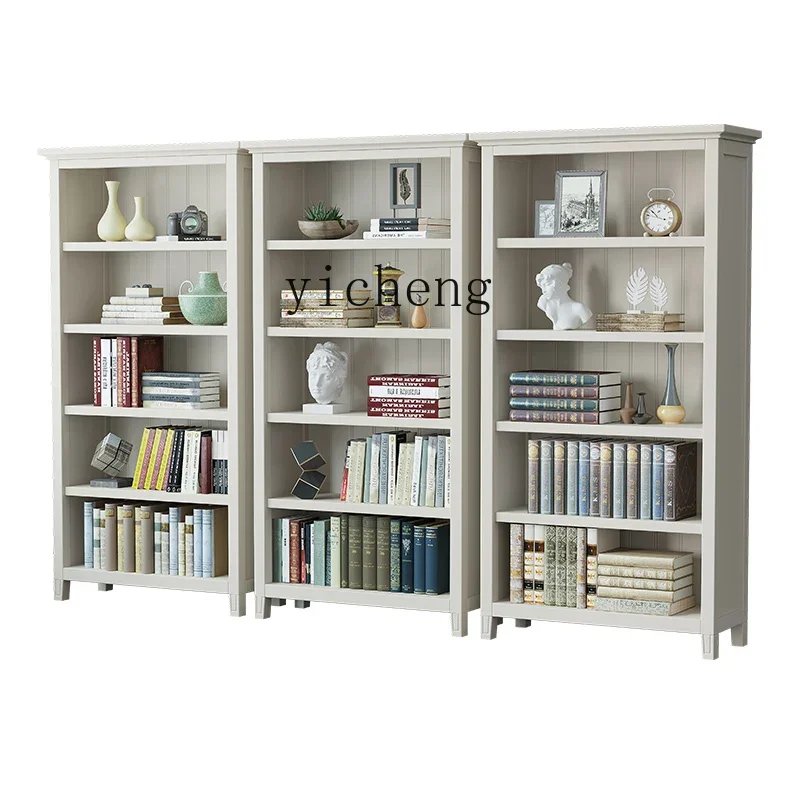 

Solid Wood Bookshelf Floor Storage Rack Children's Bookcase Household Living Room Simple Short Bookcase Complete Set