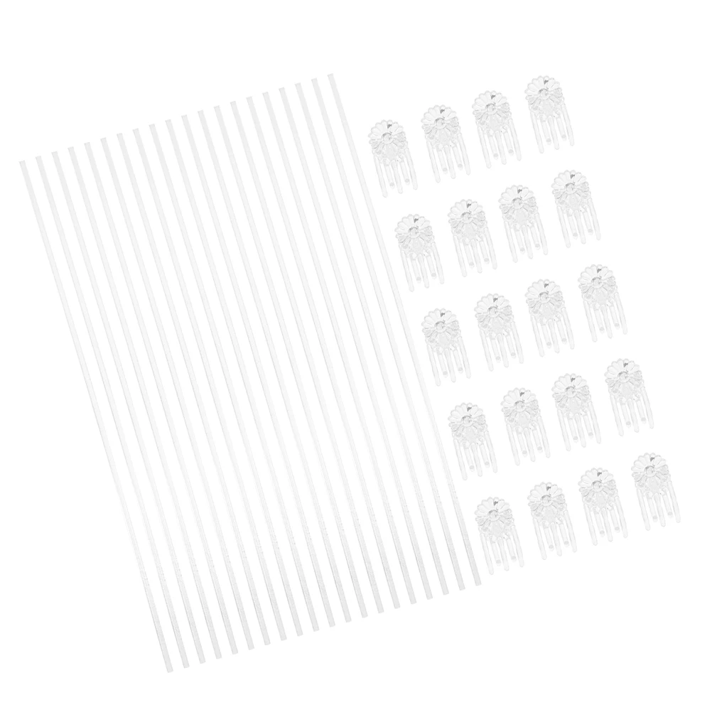 

1Set Acrylic Trellis Orchid Stakes Support Clips Durable Flexible Growth Promotion Transparent Easy Use Support Stick