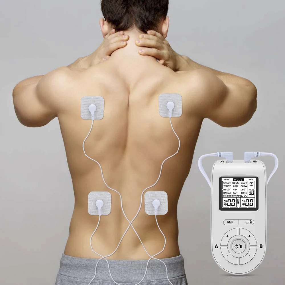 

Dual Output Channel 24 Mode EMS Eletric Professional Muscle Stimulation Physiotherapy Tens Electrodes Machines Body Massager Pad