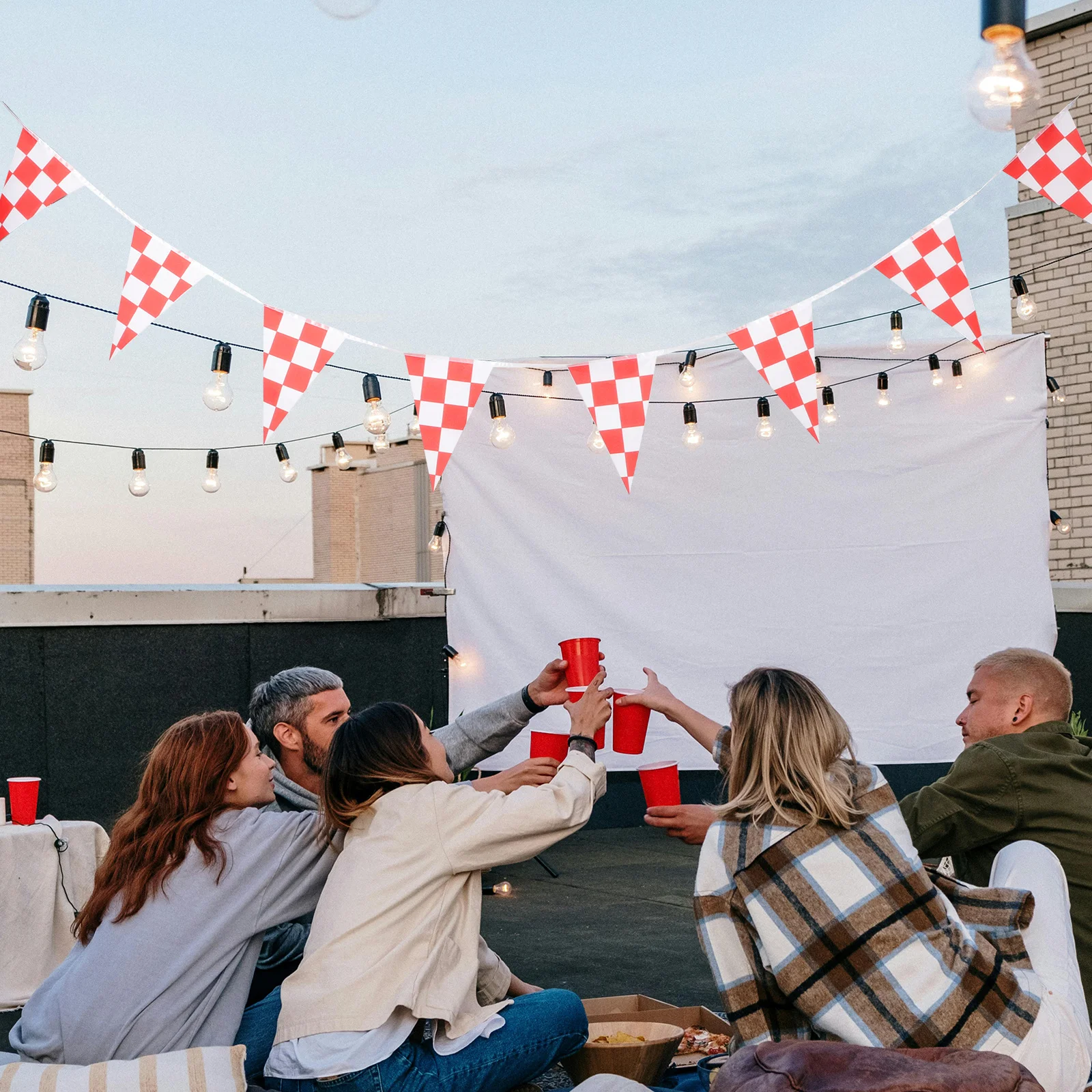 

Small Checkered Racing Flag Hanging Race Car Decor Signal Flag for Sport Event Party Decorations Birthday Race Track