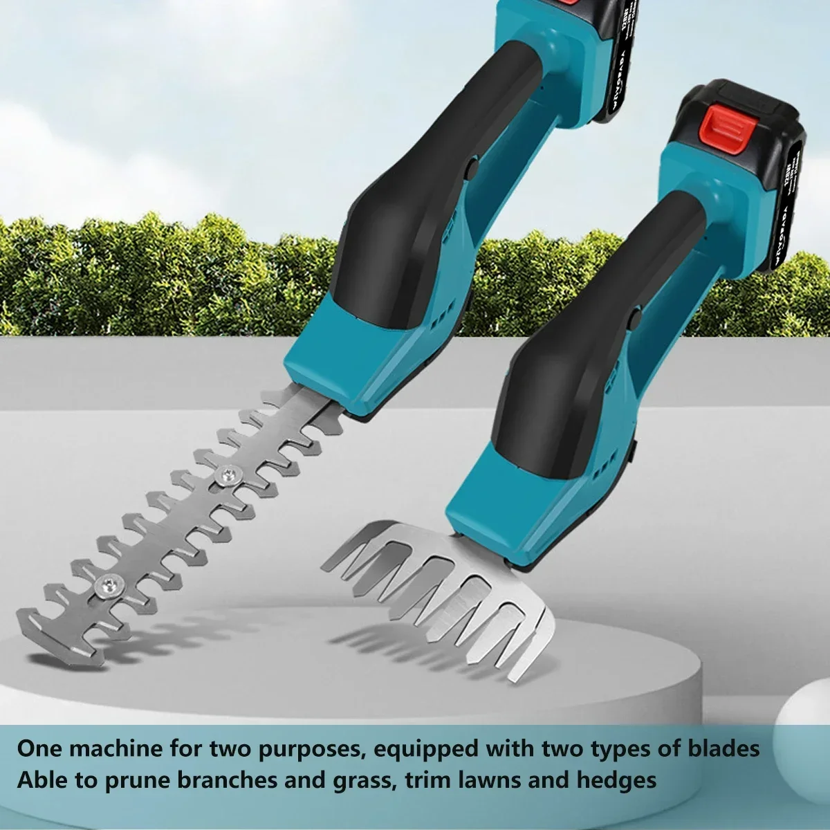 18V 2 in 1 Brushless ไฟฟ้า Hedge Trimmer ไร้สายมือถือไม้พุ่ม Weeding Pruning เครื่องตัดหญ้าสําหรับ Makita 18v แบตเตอรี่