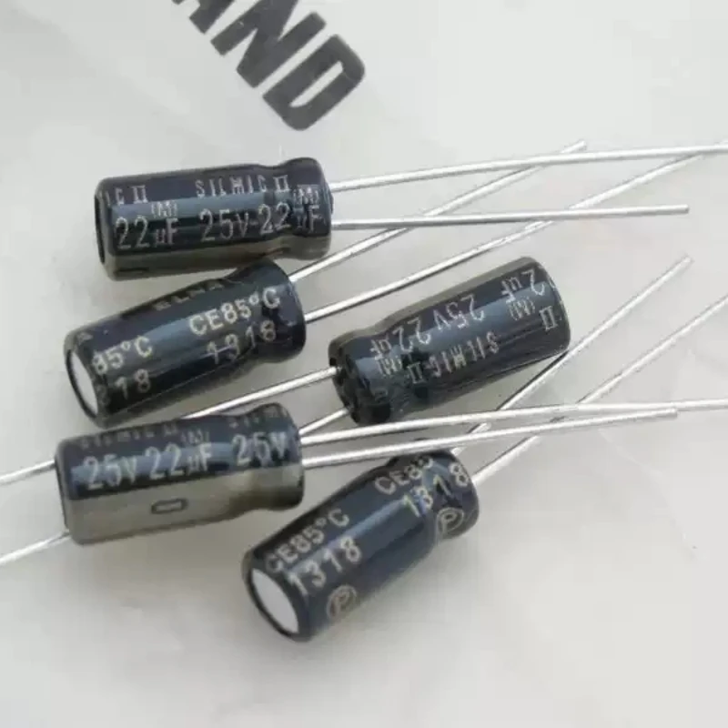 ELNA Yina 25V 22UF Audio Electrolytic Capacitor SILMIC II Brown God Second Generation RFS Copper Pin