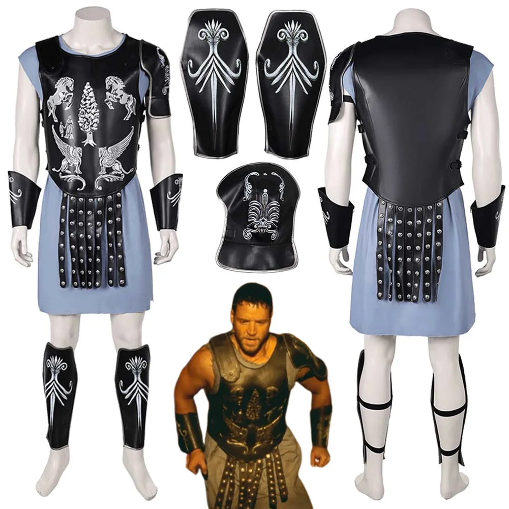 Fancy Marcus Acacius Cosplay For Men Battle Suits Clothing 2024 Movie Gladiator Costume Adult Man Roleplay Fantasia Outfits