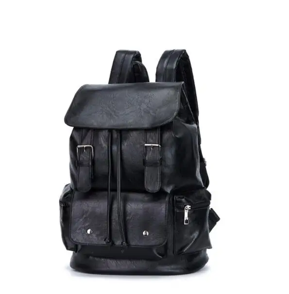 Multifunction PU Leather Men\'s Backpack Business Man Backpacks Casual Student School Bags For Boys Wearproof Laptop Bag mochilas