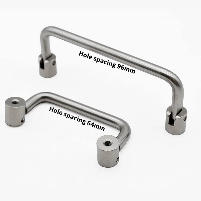 Schranktürgriff aus Edelstahl, 90-Grad-Klappgriff, beweglicher Schubladen-Industriegriff, Lochabstand 40/64/96/128 mm – Detail 4