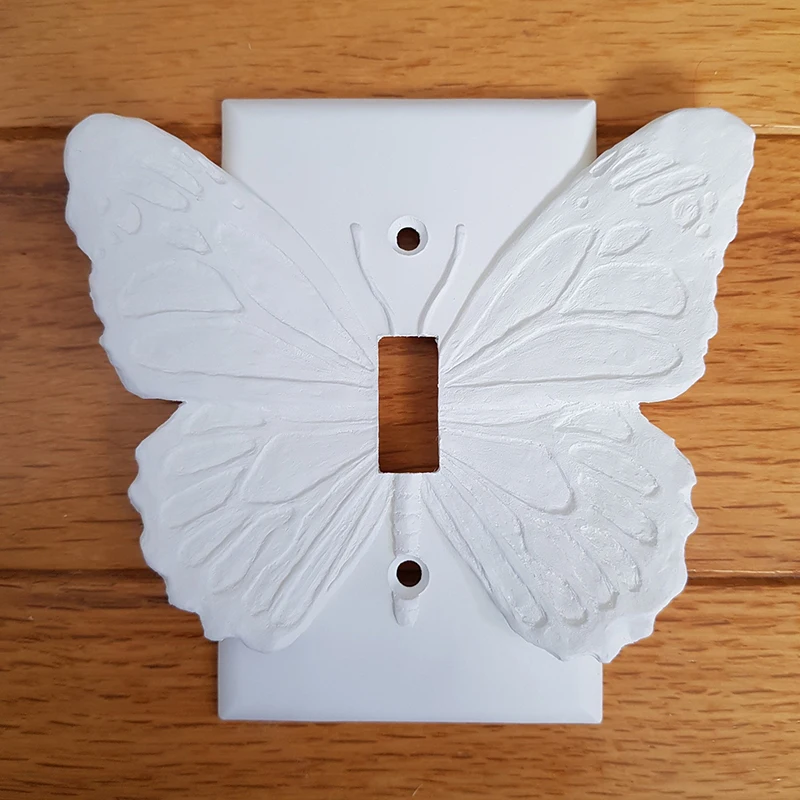 3D Butterfly Switch Cover For Single Gang Toggle Switch Butterfly Decor Print Light Switch Plate Cover Plastic Wall Plates