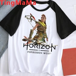 2022 Hot Games Horizon Forbidden West T Shirt Men T-shirt Cartoon Summer Tops Graphic Tees Unisex Hip Hop Streetwear Tshirt Male