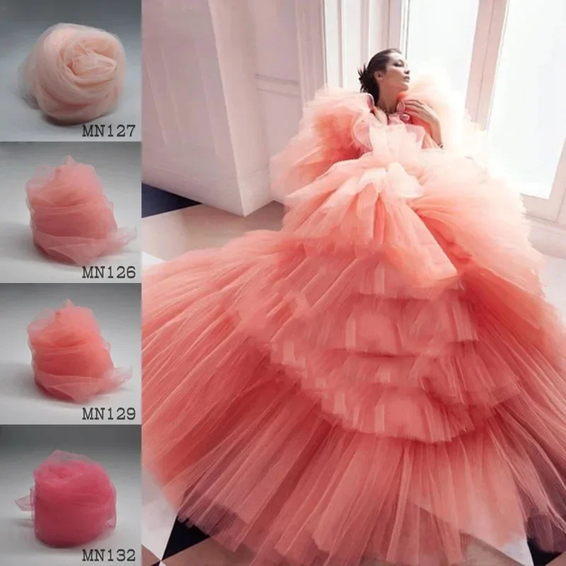 160cm Width 3meters/lot Middle Hard Tulle Mesh Fabric American Net Gauze By Lot Tulle Wedding Show Dress Skirt Yarn Cloth Fabric