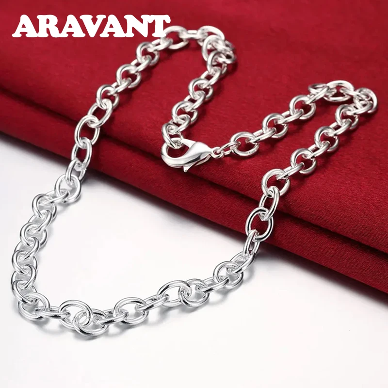 

Aravant 925 Silver Simple Lobster Necklaces Chains For Women Men Fashion Jewelry