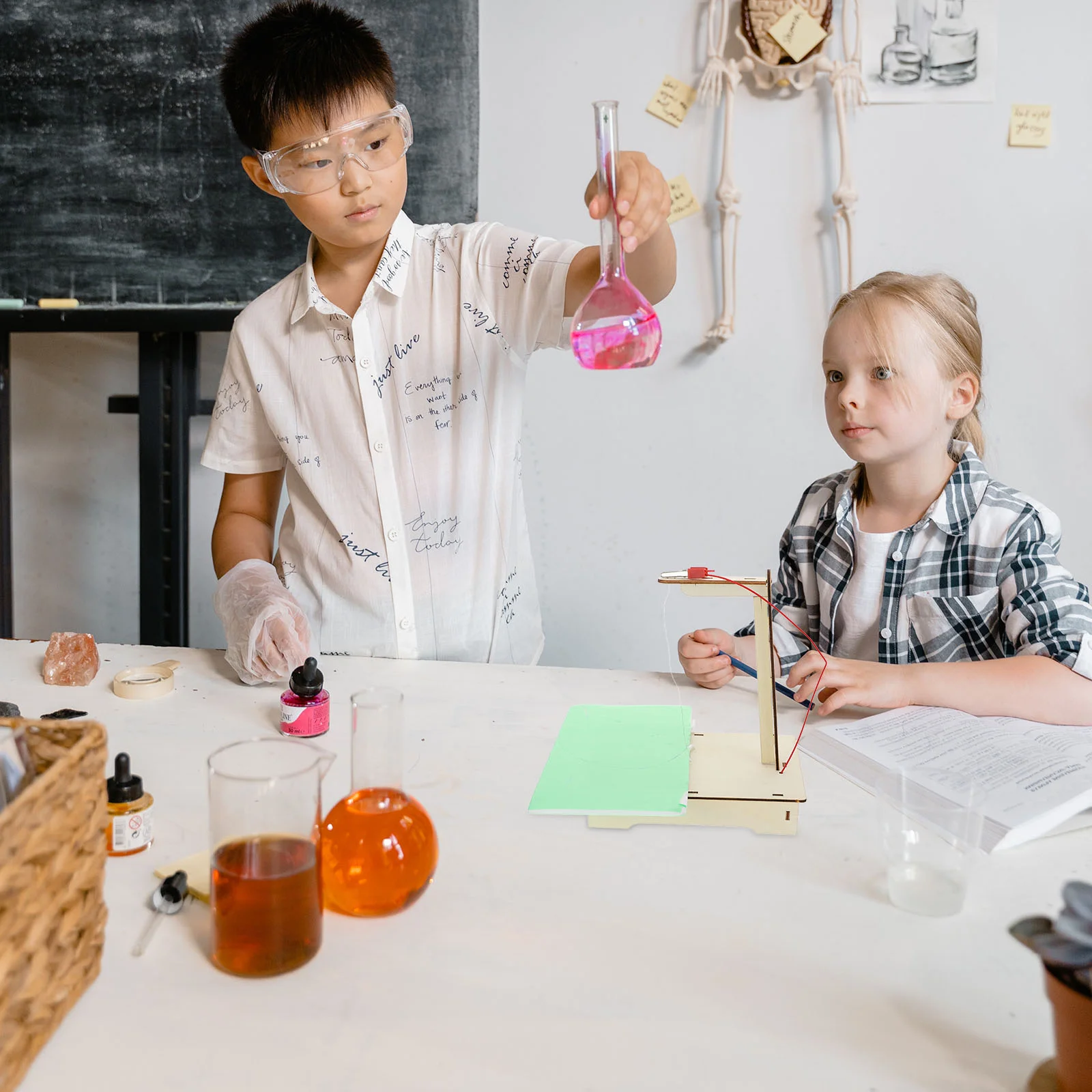 Wissenschaftliche Experimentierausrüstung für Kinder, Lernspielzeug für Kinder, STEM-Kinderspielzeug, DIY-Lernsets für kreatives Holz