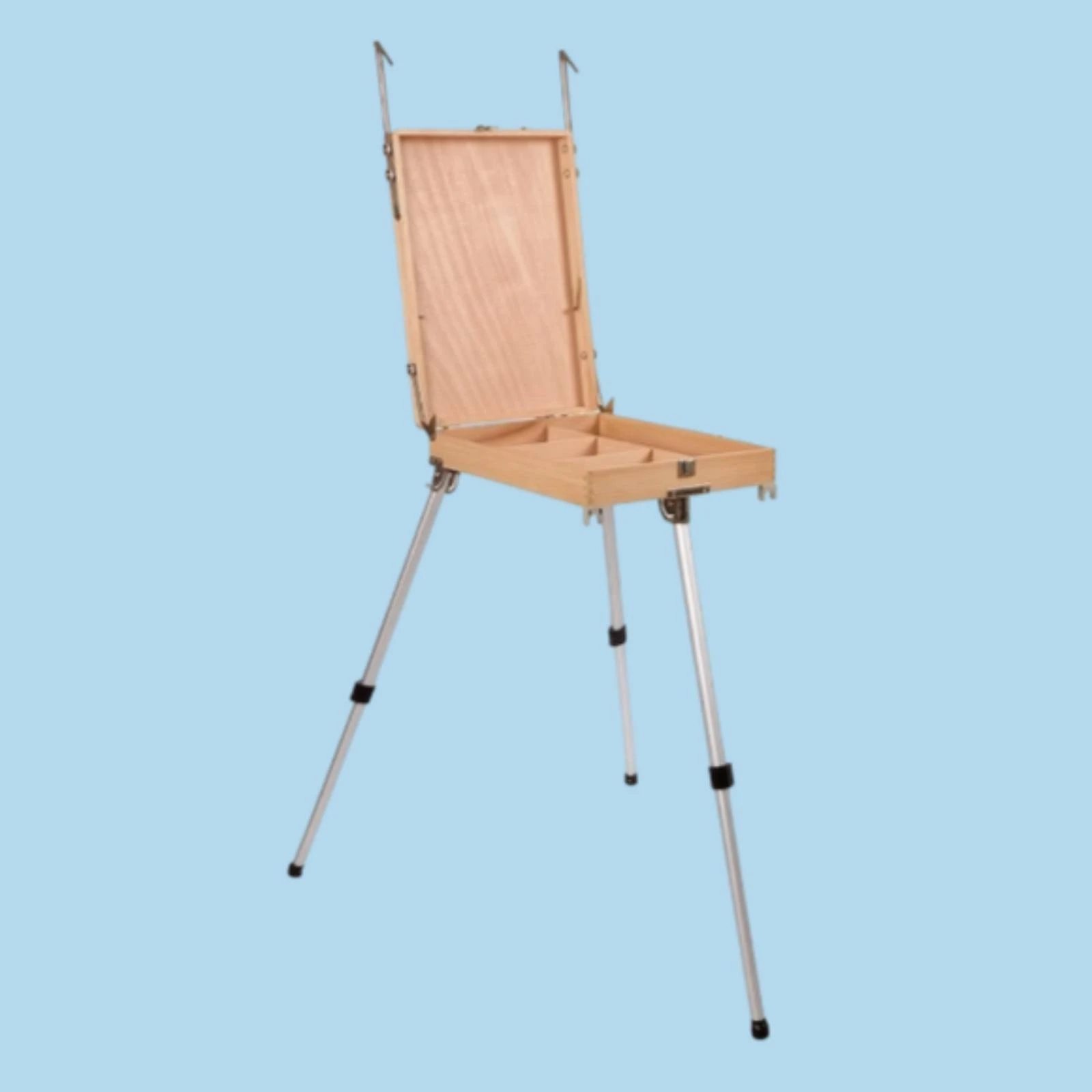 French Easel Foldable Sketchbox Easel Painting Box Portable Hand-Carry for Artists, Plein Air, Travel view 5
