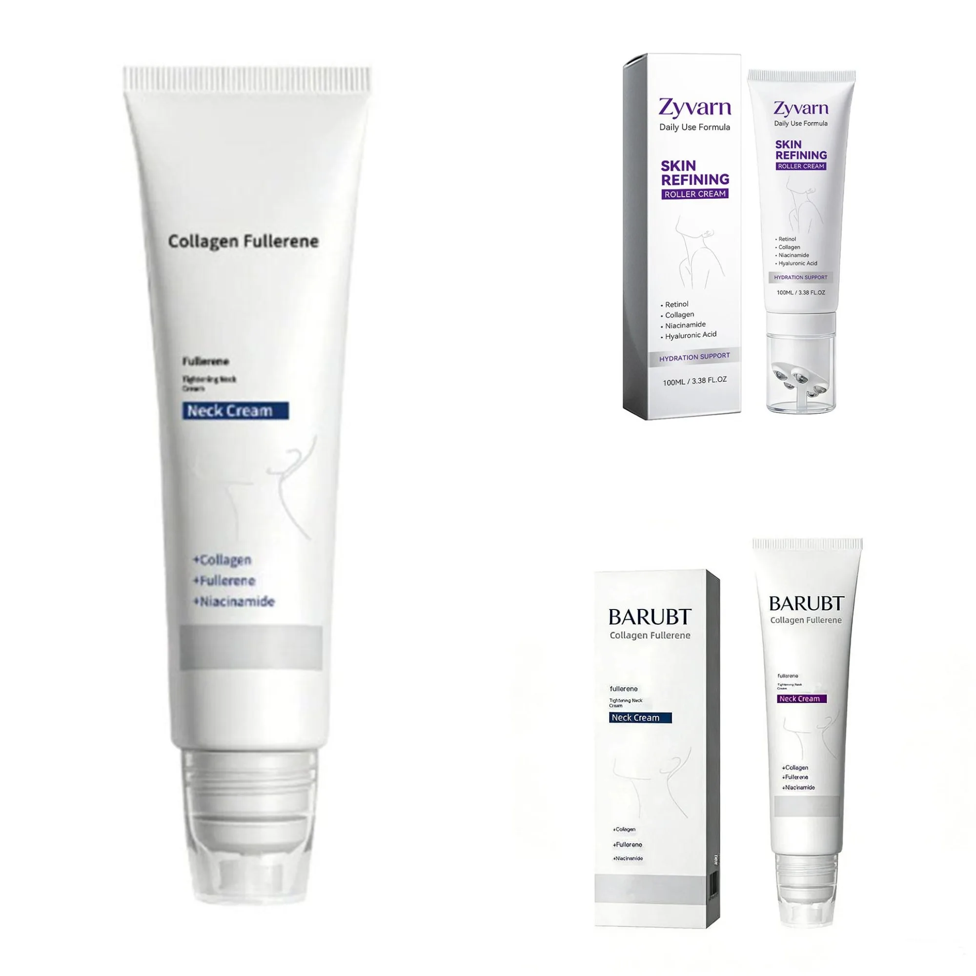 

50G Collagen Elastic Firming Neck Cream,Moisturizing Massage Rejuvenate Cream,Reduce Neck Lines Tightening Smooth Skin Care