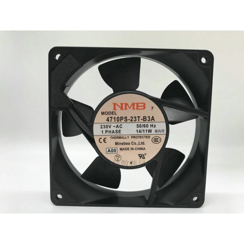 

S+ NMB-MAT Fan 4710PS-23T-B3A AC 230V 14/11W 12025 12CM Aluminum frame