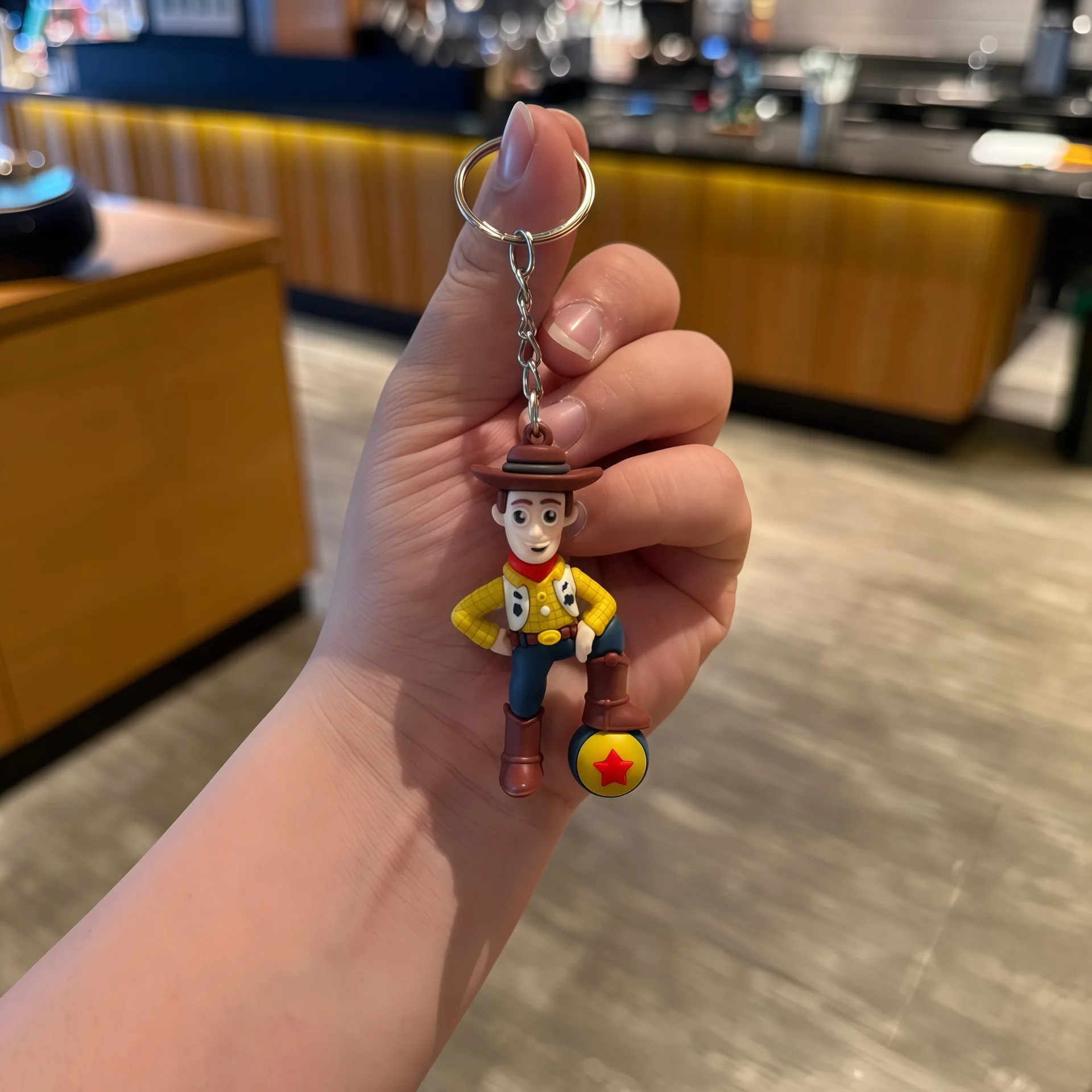 

5psc Cartoon Toy Story Keychain Pendant Cute Three Eyed Boy Woody Strawberry Buzz Lightyear Series Small Gift