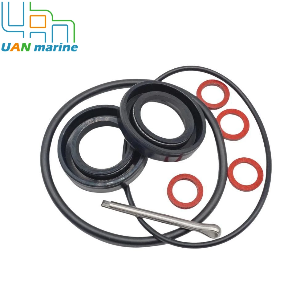93101-17054 Outboard Lower Unit Prop Shaft Gearcase Oil Seal Kits for Yamaha 2/4 Str 9.9 13.5 15 20 HP  O-ring 93210-57M09 Pin image 6