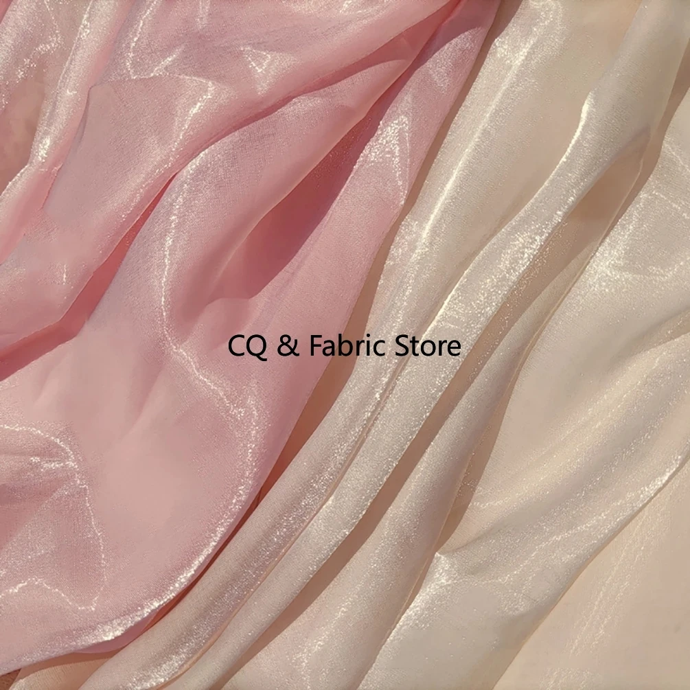 الملونة بلون الأورجانزا النسيج الغزل الأورجانزا فستان الزفاف فستان Diy بها بنفسك الخياطة النسيج لوليتا تنورة بالمتر