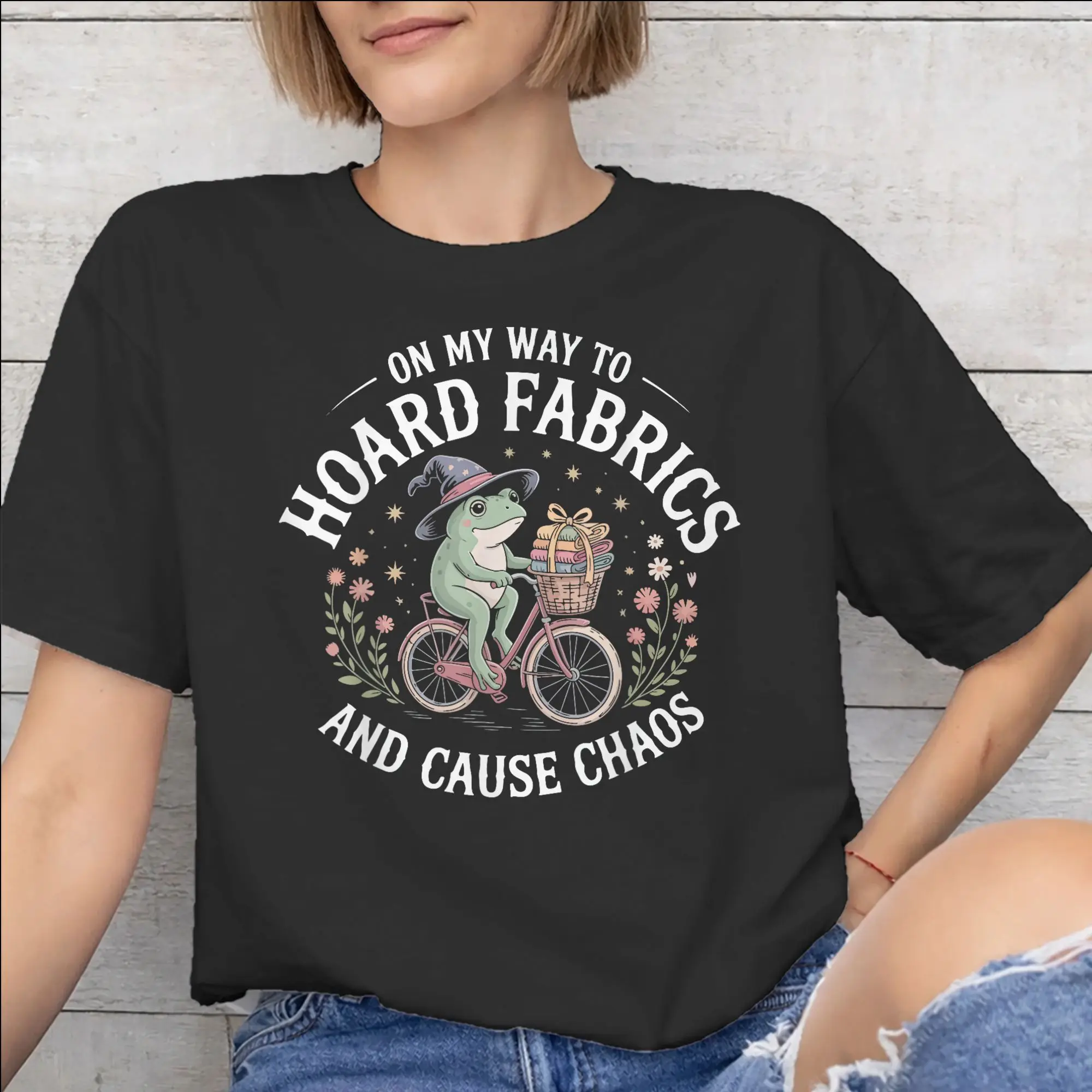 On My Way to Hoard Fabrics and Cause Chaos Tee Shirt for Men Women Gift Idea T Shirts  Cotton Clothing