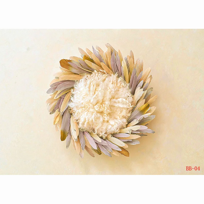 Sheng yongbao Neugeborenen Baby Fotografie Hintergrund Requisiten Pelz Girlande Blumen vogelnest Geburtstag hundert Tage Studio Hintergrund BB-01