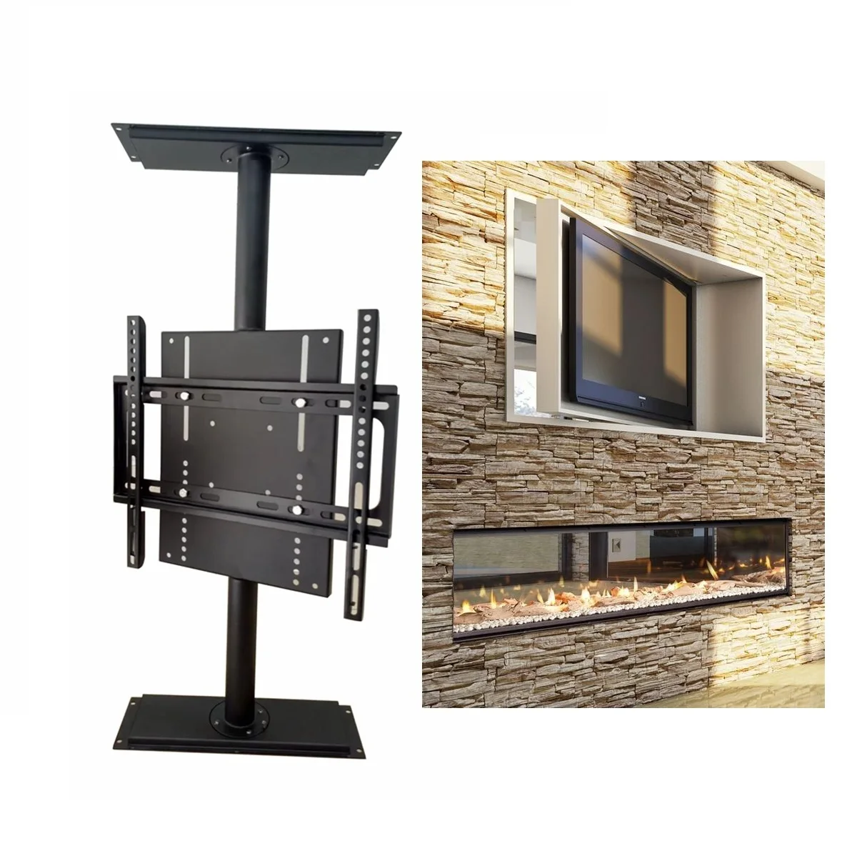 Interior compartment design can be 360 degrees swivel tv mount  adjustable TV cabinet stand bracket