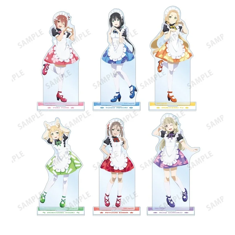 أنيمي يوكي يونا هي بطل الاكريليك علامة واقفة Inubozaki Fu Yuki Yuna Togo Mimori سطح المكتب زخرفة هدايا عيد الميلاد