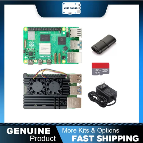Official Original Raspberry Pi 5 Kit Cortex-A76 Linux 2GB 4GB 8GB Arm Board Python Programlama PCIe Gigabit Ethernet USB3.0