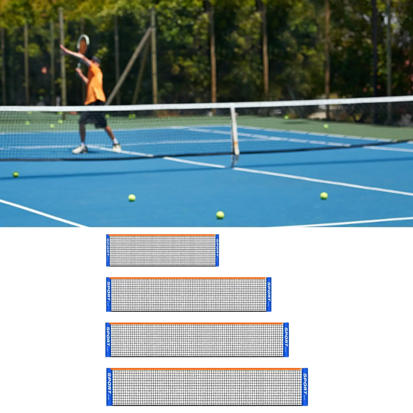 

Tennis Net Competition Beach Net for Friends Easy Assemble Badminton Net